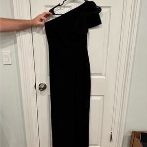 Elegant Black One Shoulder Dress